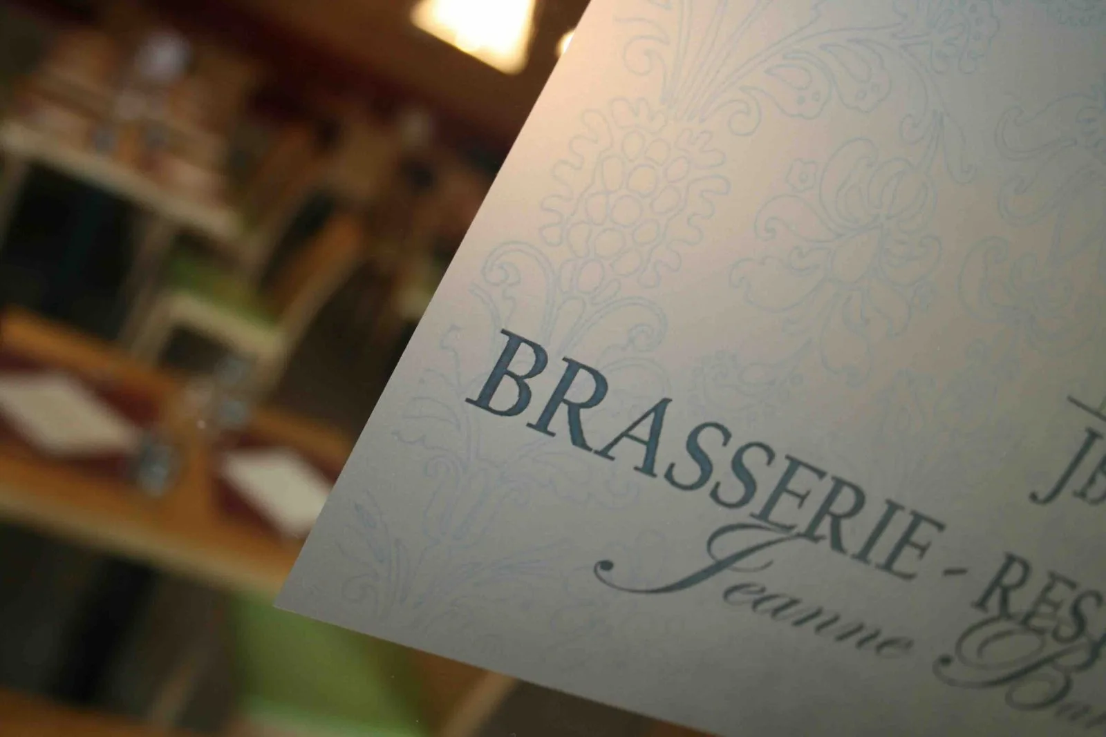 Carte Brasserie Hôtel La Croix de Savoie